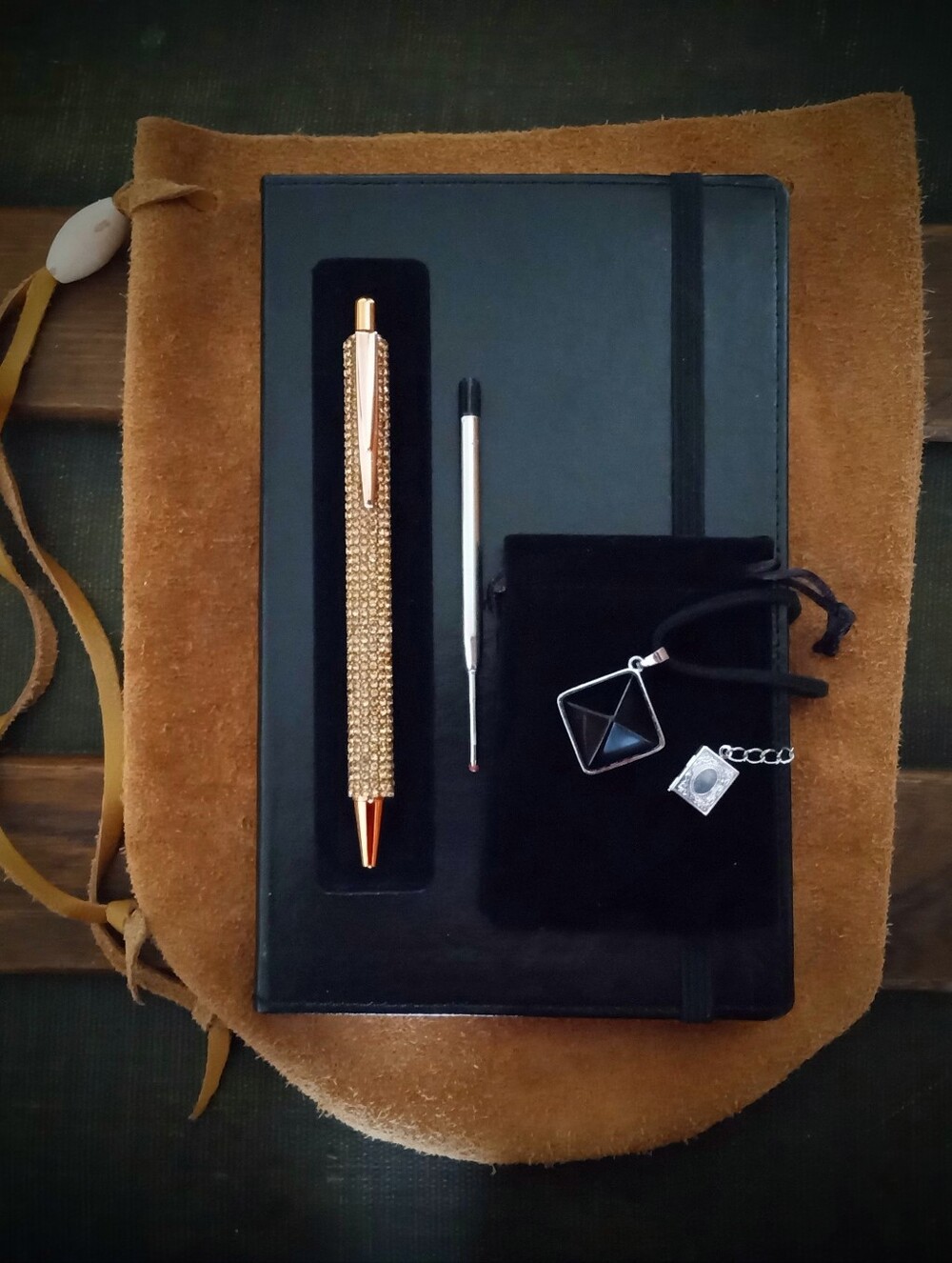 Dear Diary ~ Magick Journaling ~ Book Pen & Crystal ~ Metaphysical